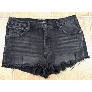 Lucky Brand sz 6/28 The High Rise Shortie denim Shorts distressed frayed 4402